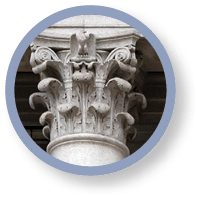 Entrance to the historic United States Court House in Manhattan, New York City