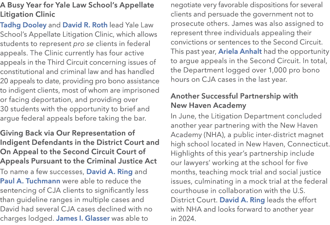 A Busy Year for Yale Law School’s Appellate Litigation Clinic Tadhg Dooley and David R. Roth lead Yale Law School’s A...