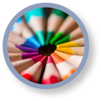 Some colored pencils made with wood and with intense colours.