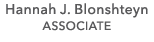 Hannah J. Blonshteyn ASSOCIATE