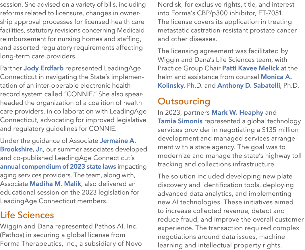 session. She advised on a variety of bills, including reforms related to licensure, changes in owner ship approval pr...