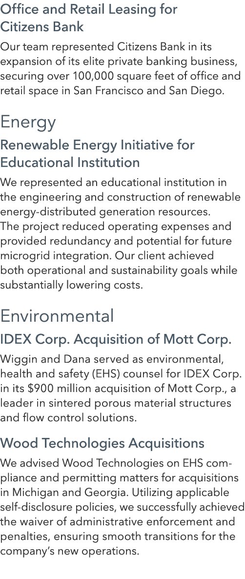 Office and Retail Leasing for Citizens Bank Our team represented Citizens Bank in its expansion of its elite private ...